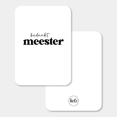 Midi kaart | Bedankt meester