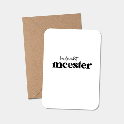 Midi kaart | Bedankt meester