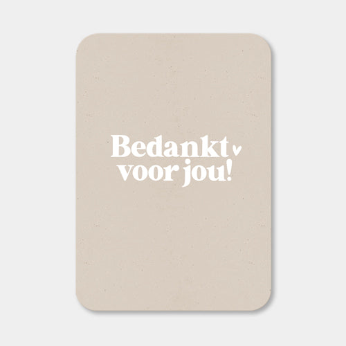 Midi kaart | Bedankt voor jou