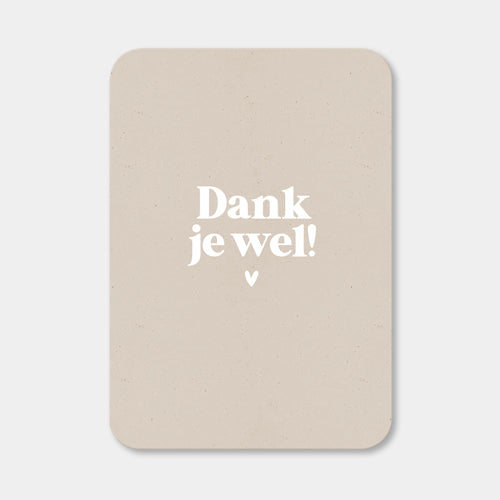 Midi kaart | Dank je wel