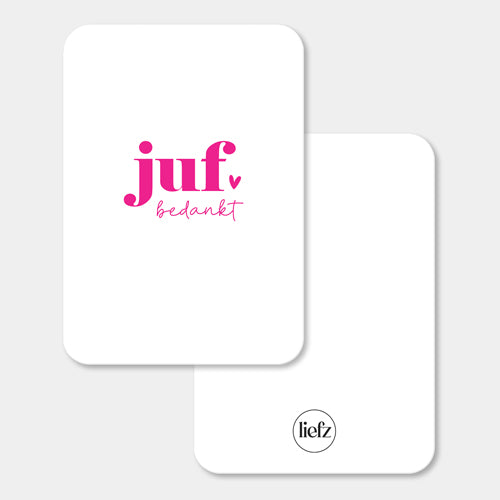 Midi kaart | Juf bedankt