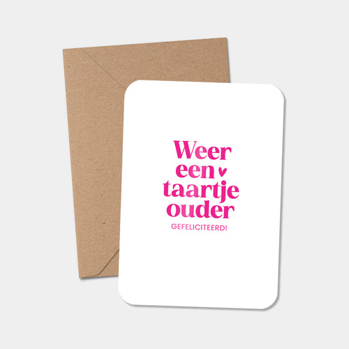 Midi kaart | Weer een taartje ouder