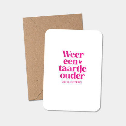 Midi kaart | Weer een taartje ouder