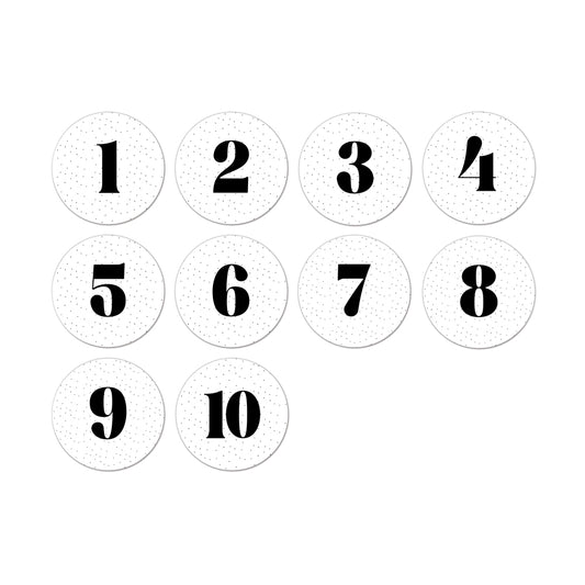 Aftel stickers 1 tot 10
