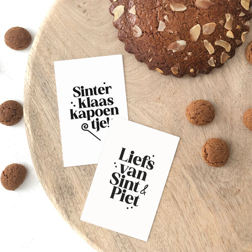 Mini kaartje Sinterklaas | Liefs van Sint & Piet