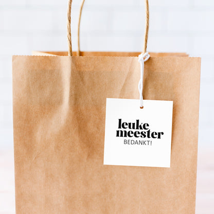 Cadeaulabel | Leuke meester bedankt