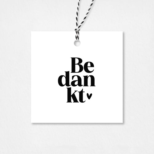 Cadeaulabel | Bedankt