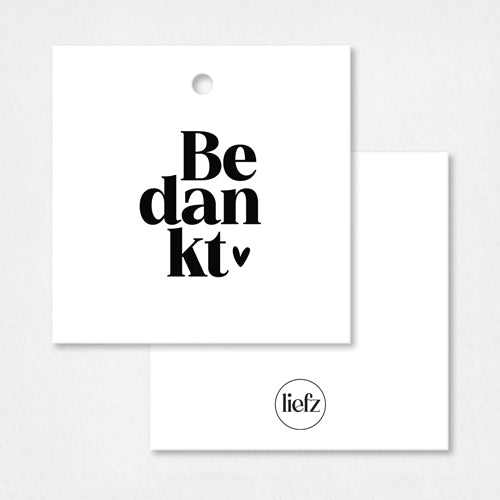 Cadeaulabel | Bedankt