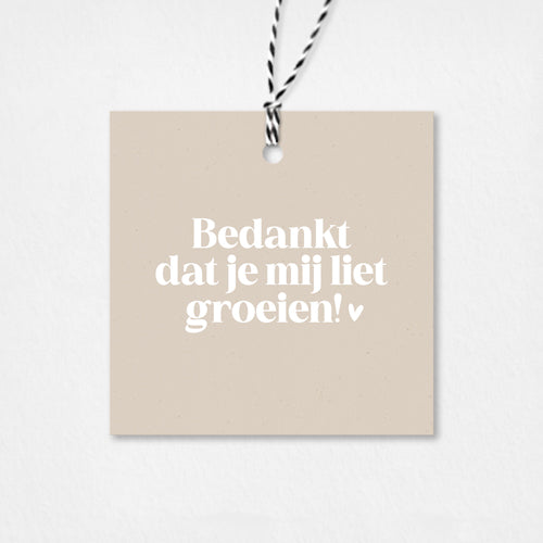 Cadeaulabel | Bedankt dat je mij liet groeien - Liefz