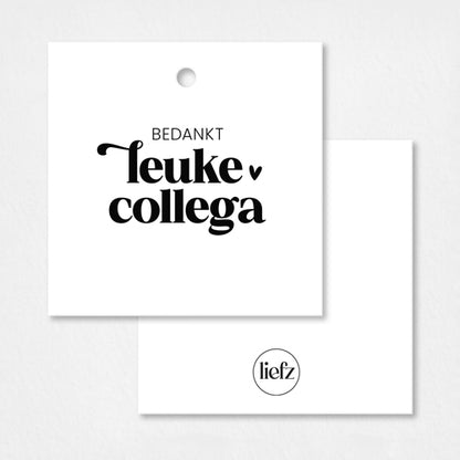 Cadeaulabel om je collega's te bedanken.