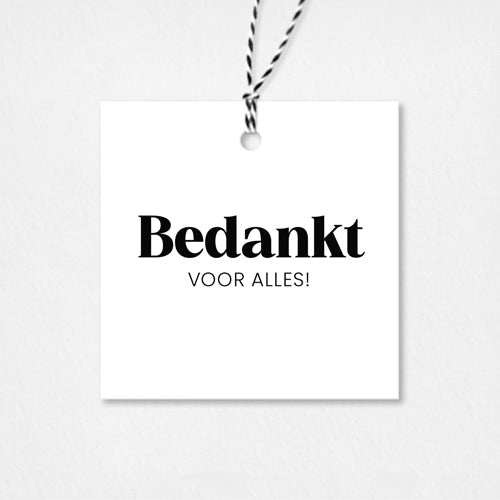 Cadeaulabel | Bedankt voor alles