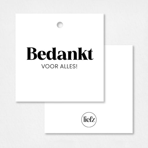 Cadeaulabel | Bedankt voor alles