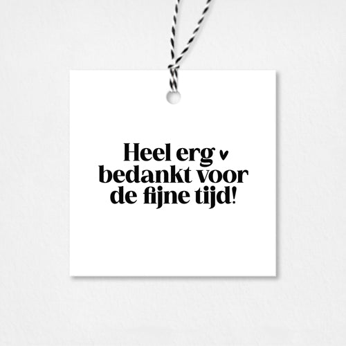 Cadeaulabel | Bedankt voor de fijne tijd