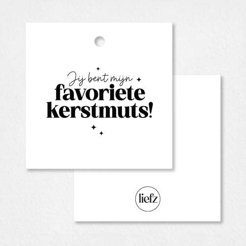 Cadeaulabel Kerst | Favoriete kerstmuts