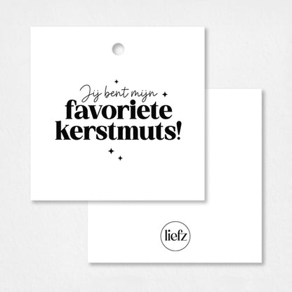 Cadeaulabel Kerst | Favoriete kerstmuts