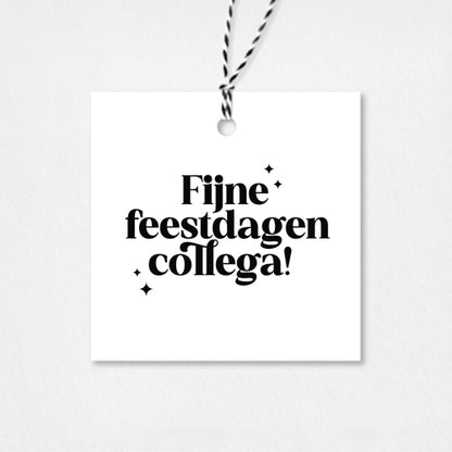 Cadeaulabel Kerst | Fijne feestdagen collega