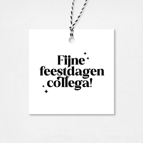 Cadeaulabel Kerst | Fijne feestdagen collega