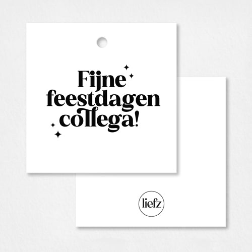 Cadeaulabel Kerst | Fijne feestdagen collega