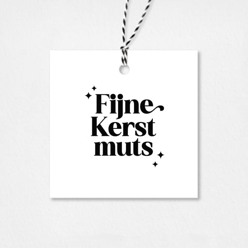 Cadeaulabel Kerst | Fijne Kerstmuts