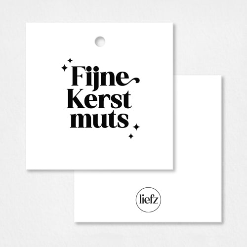 Cadeaulabel Kerst | Fijne Kerstmuts