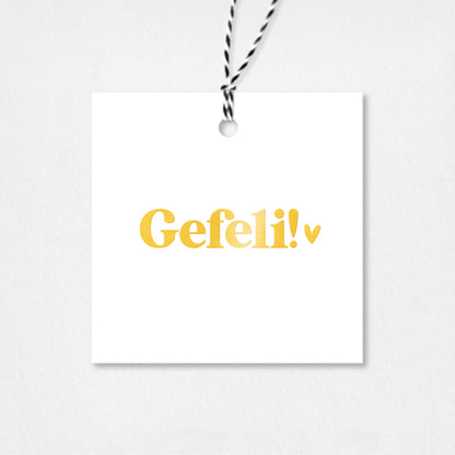 Cadeaulabel | Gefeli! | Goudfolie