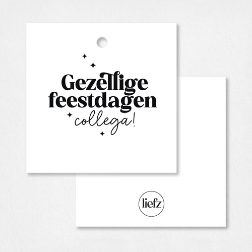 Cadeaulabel Kerst | Gezellige feestdagen collega