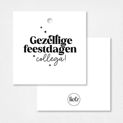 Cadeaulabel Kerst | Gezellige feestdagen collega
