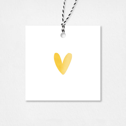 Cadeaulabel | Hartje | Goudfolie