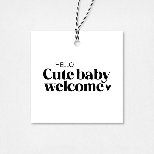 Cadeaulabel | Hello cute baby welcome