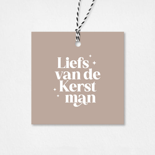 Cadeaulabel Kerst | Liefs van de Kerstman