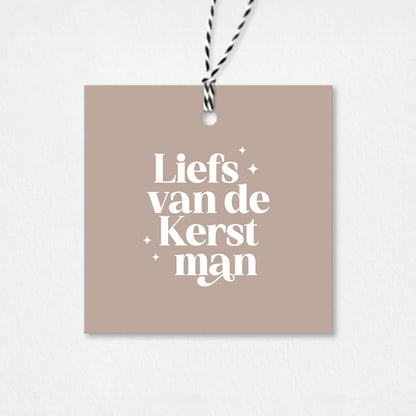 Cadeaulabel Kerst | Liefs van de Kerstman