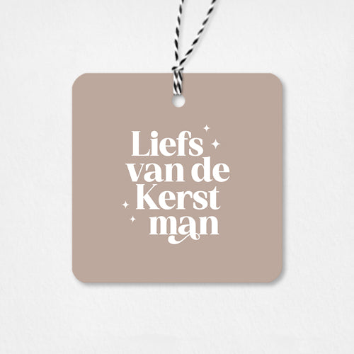Cadeaulabel Kerst | Liefs van de Kerstman