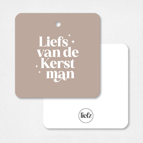 Cadeaulabel Kerst | Liefs van de Kerstman