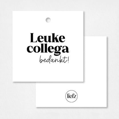 Cadeaulabel om je collega's te bedanken.