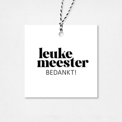 Cadeaulabel | Leuke meester bedankt