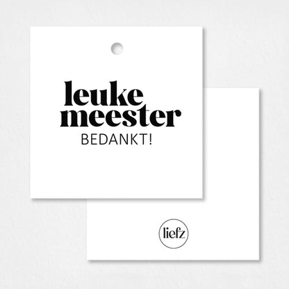 Cadeaulabel | Leuke meester bedankt