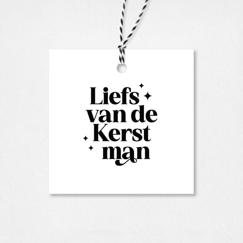 Cadeaulabel Kerst | Liefs van de Kerstman