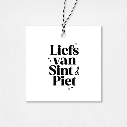 Cadeaulabel Sinterklaas | Liefs van Sint & Piet