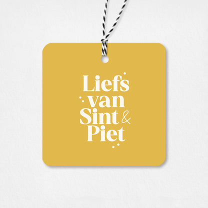 Cadeaulabel Sinterklaas | Liefs van Sint & Piet