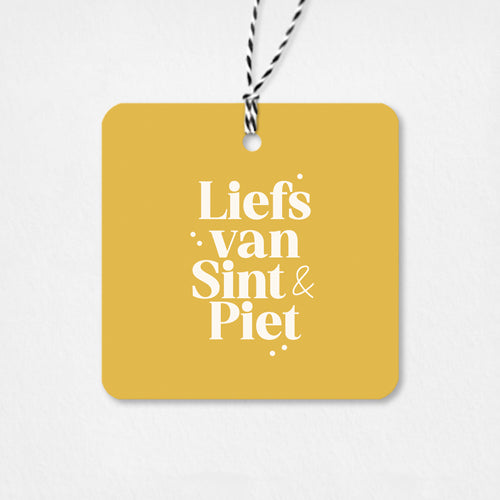 Cadeaulabel Sinterklaas | Liefs van Sint & Piet
