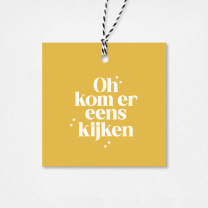 Cadeaulabel Sinterklaas | Oh kom er eens kijken