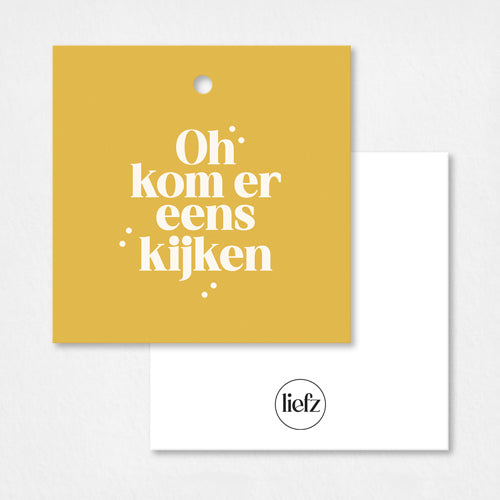 Cadeaulabel Sinterklaas | Oh kom er eens kijken