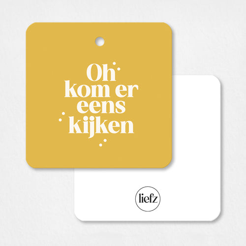 Cadeaulabel Sinterklaas | Oh kom er eens kijken