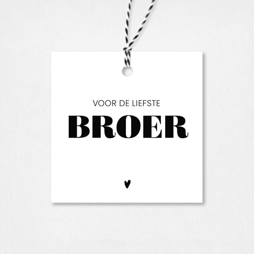 Cadeaulabel | Voor de liefste broer
