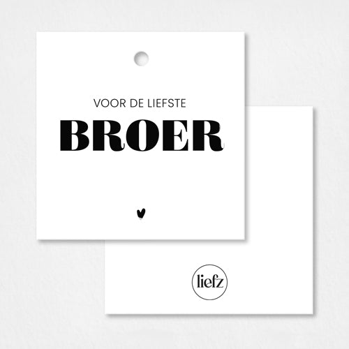 Cadeaulabel | Voor de liefste broer