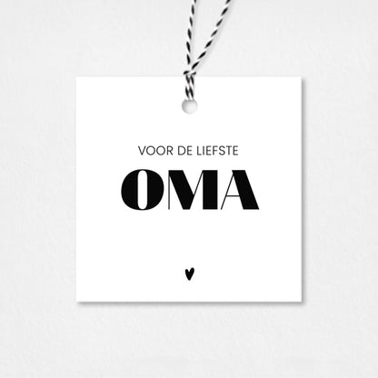 Cadeaulabel | Voor de liefste oma