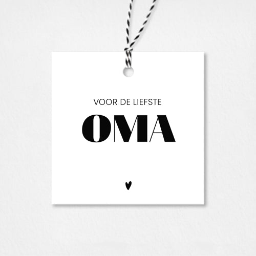 Cadeaulabel | Voor de liefste oma