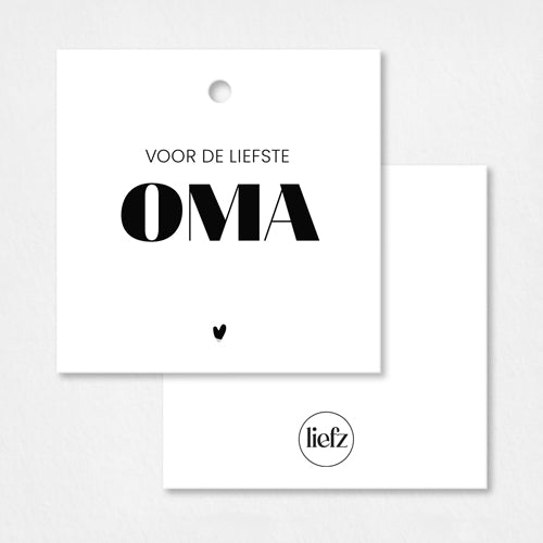 Cadeaulabel | Voor de liefste oma