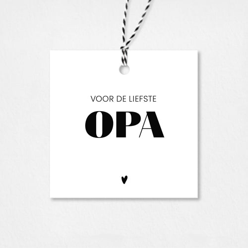 Cadeaulabel | Voor de liefste opa
