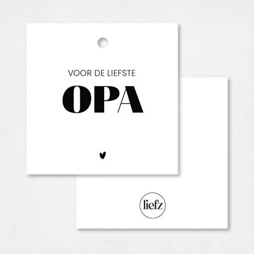 Cadeaulabel | Voor de liefste opa